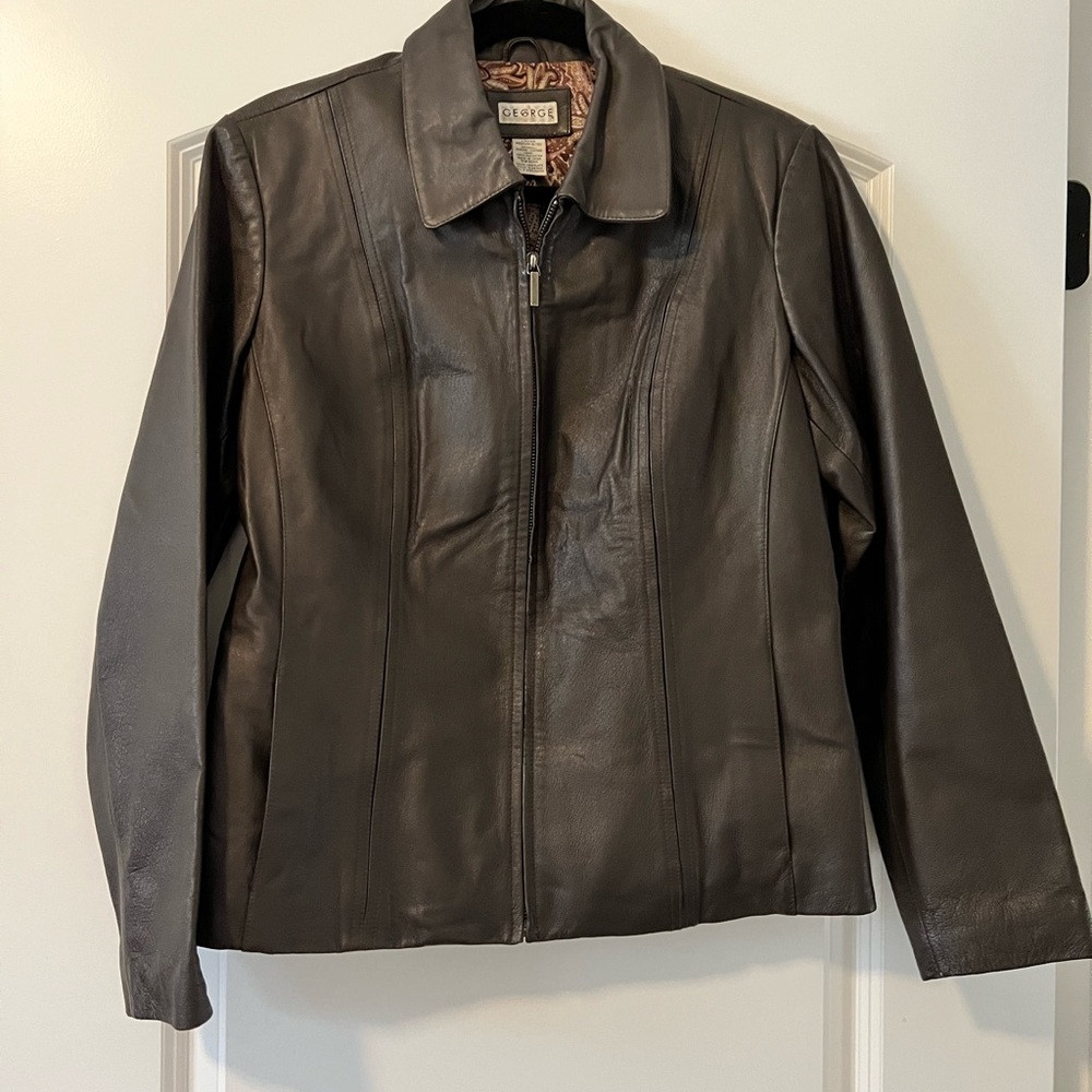 DARK CHOCOLATE BROWN LEATHER JACKET